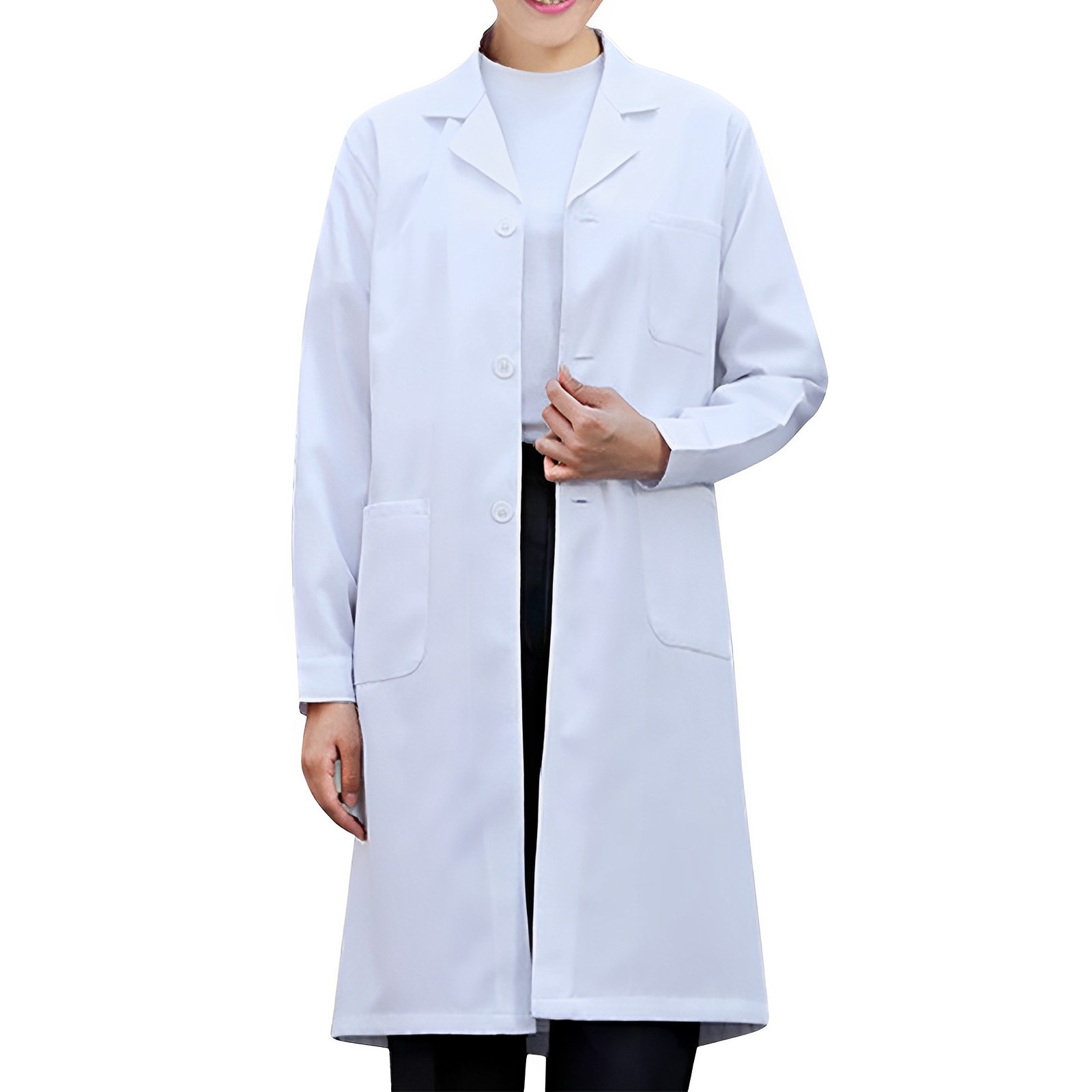 Medical Lab Gown - 여성용 흰색 실험실 코트 남성 학생