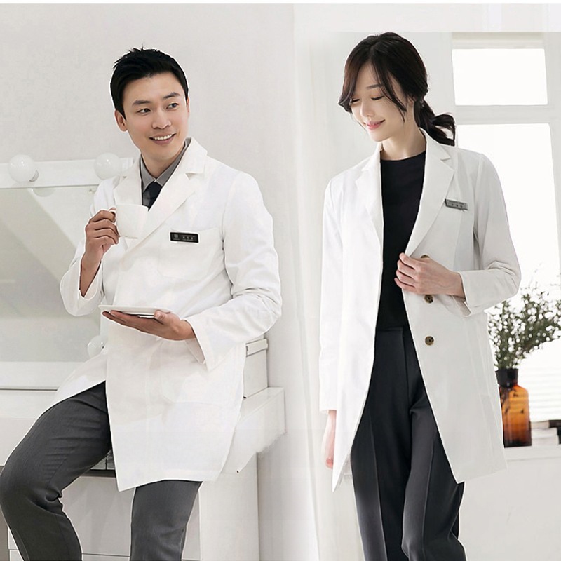 Medical Lab Years - 슬림핏 긴팔 의사 가운 여성용 치과
