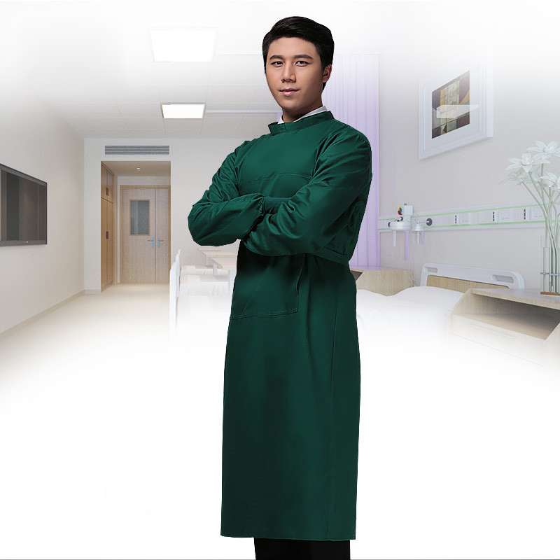 Medical Lab Gown - 고온 내성 수술복 다크 그린 순면