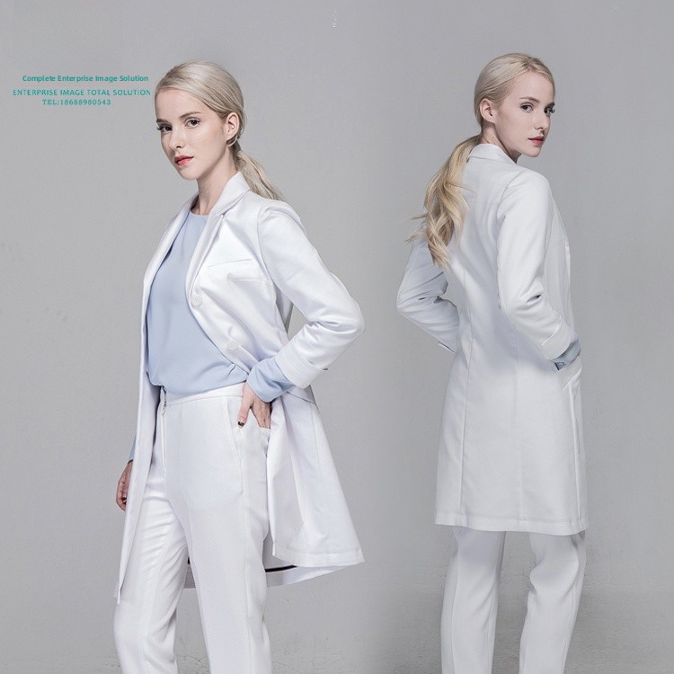 Medical Lab Years - 한국 스타일 고급 의료 작업복 롱