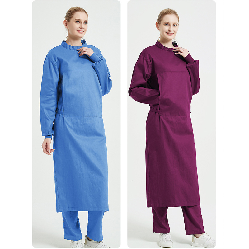 수술실 작업용 코튼 수술 가운, 남성 외과 의사, 하프 - Medical Lab Gown 리뷰 및 가격
