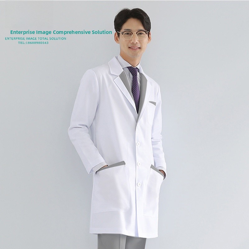 한국 스타일 고급 의료 미용 유니폼 긴 흰색 실험복 치 - Medical Lab Years 리뷰 및 가격