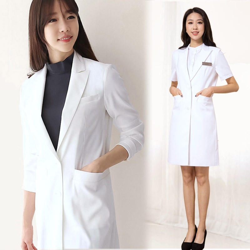 한국 스타일 긴소매 흰색 실험실 가운 의사 유니폼 뷰티 - Medical Lab Years 리뷰 및 가격