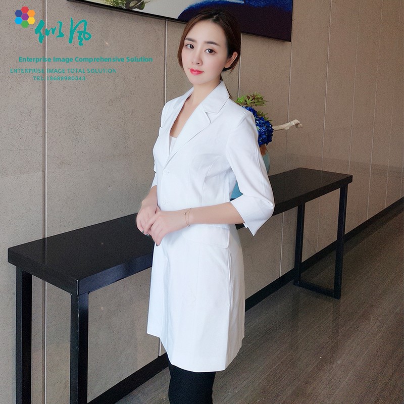 한국식 의료미용학원 여성 의사 작업복 중간길이 실험복  - Medical Lab Years 리뷰 및 가격